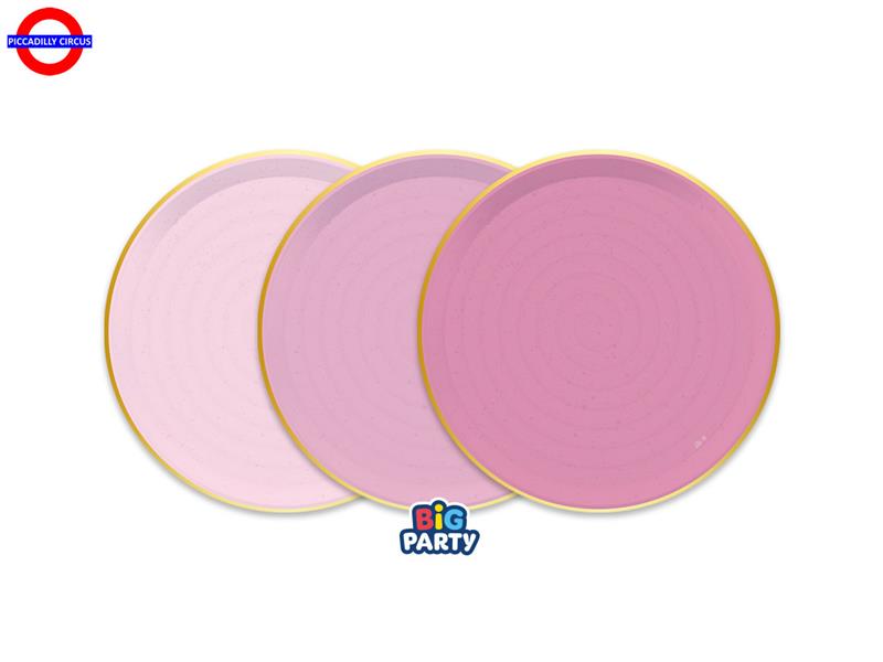 RUSTIC PEONY 6 PIATTI D.24 3 COLORI BORDO ORO