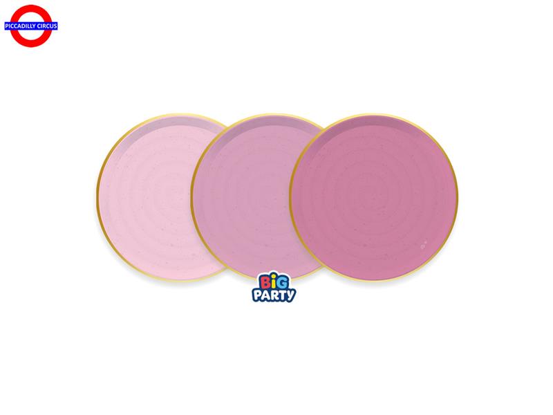 RUSTIC PEONY 6 PIATTI D.18 3 COL. BORDO ORO
