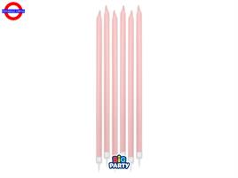 CANDELINA STELO MEDIA CM.15 ROSA BABY CF.12 PEZZI