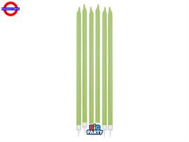 CANDELINA STELO MEDIA CM.15 VERDE OLIVA CF.12 PEZZI