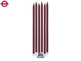 CANDELINA STELO MEDIA CM.15 BORGOGNA CF.12 PEZZI