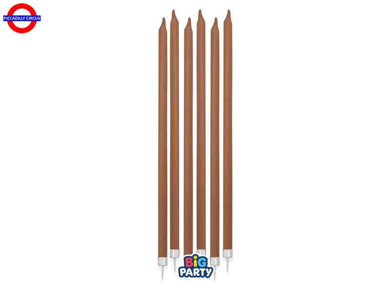 CANDELINA STELO MEDIA CM.15 MOKA CF.12 PEZZI