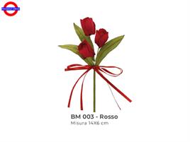 TULIPANO MAZZETTO 3 14X6 ROSSO