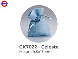 SACCHETTO JUTA 9,5X13 CELESTE