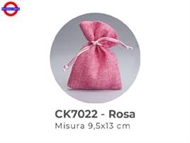 SACCHETTO JUTA 9,5X13 ROSA