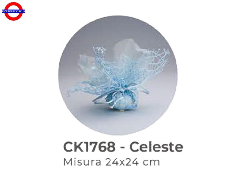 DOPPIO VELO POLY+VELO FATA CM.25X25 CELESTE