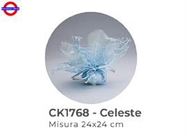 DOPPIO VELO POLY+VELO FATA CM.25X25 CELESTE