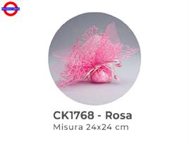 DOPPIO VELO POLY+VELO FATA CM.25X25 ROSA