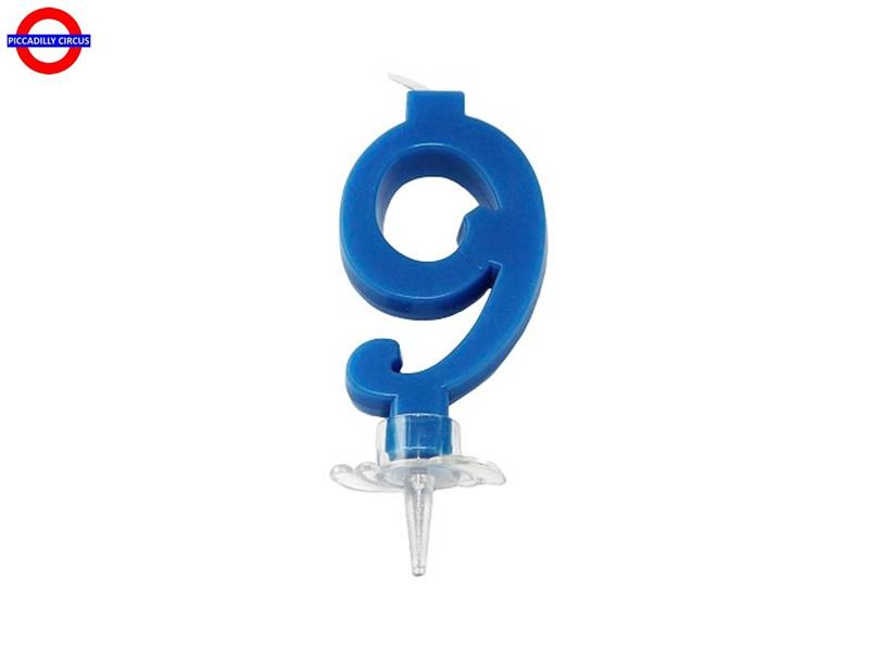 CANDELINA NUM. CLASSICA BLU CM.7 N°9