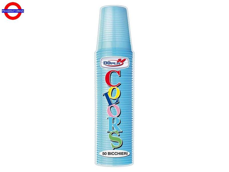 COLORS AZZURRO BICCHIERI CF.50 PEZZI