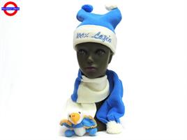 BIANCOCELESTI SET CAPPELLO E SCIARPA